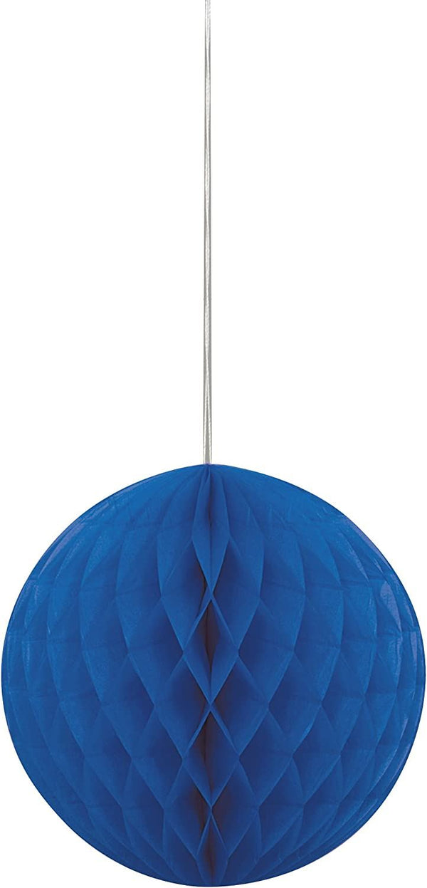 Royal Blue Honeycomb Pom Pom 8 Inch - UNI64253 Party Decor